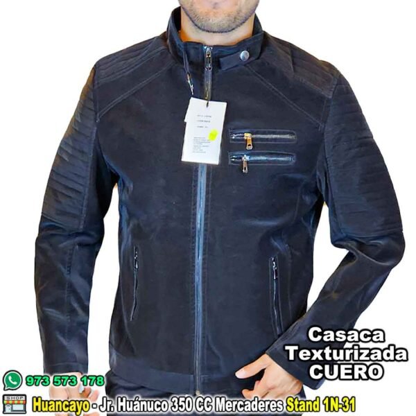 Casaca En Texturizado Cuero: Elegancia y Versatilidad - Imagen 2