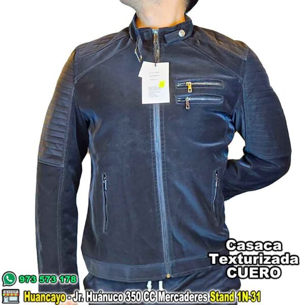 Casaca En Texturizado Cuero: Elegancia y Versatilidad - Imagen 3