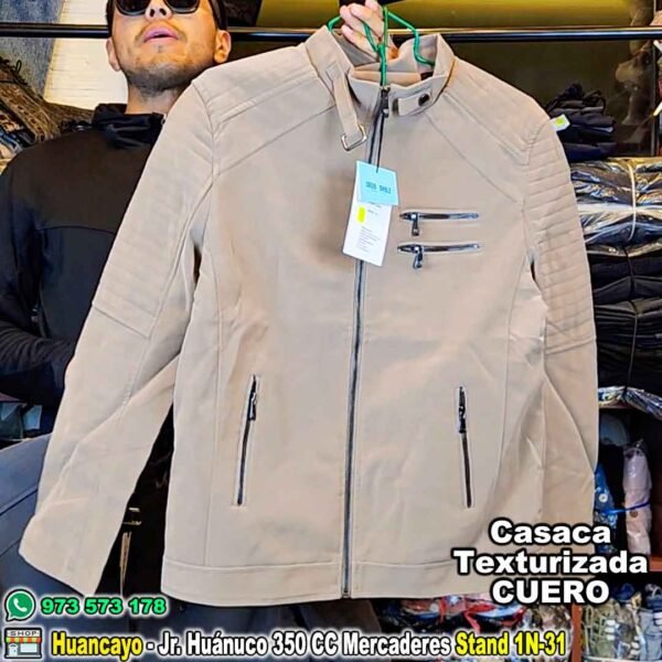 Casaca En Texturizado Cuero: Elegancia y Versatilidad - Imagen 4