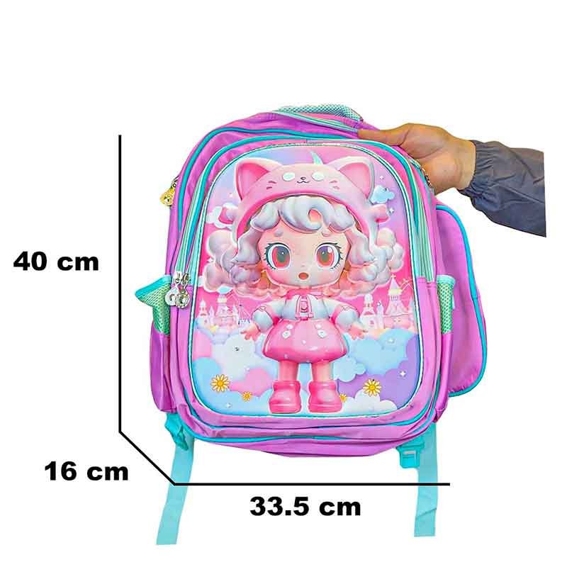 Mochila de 3 Piezas Lonchera, mochila y cartuchera de niña - Imagen 7