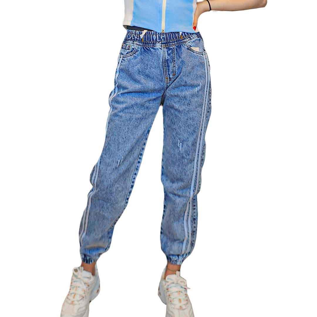 Pantalon Jogger con diseño de Rayas Laterales de Mujer CyS Huancayo - Imagen 2