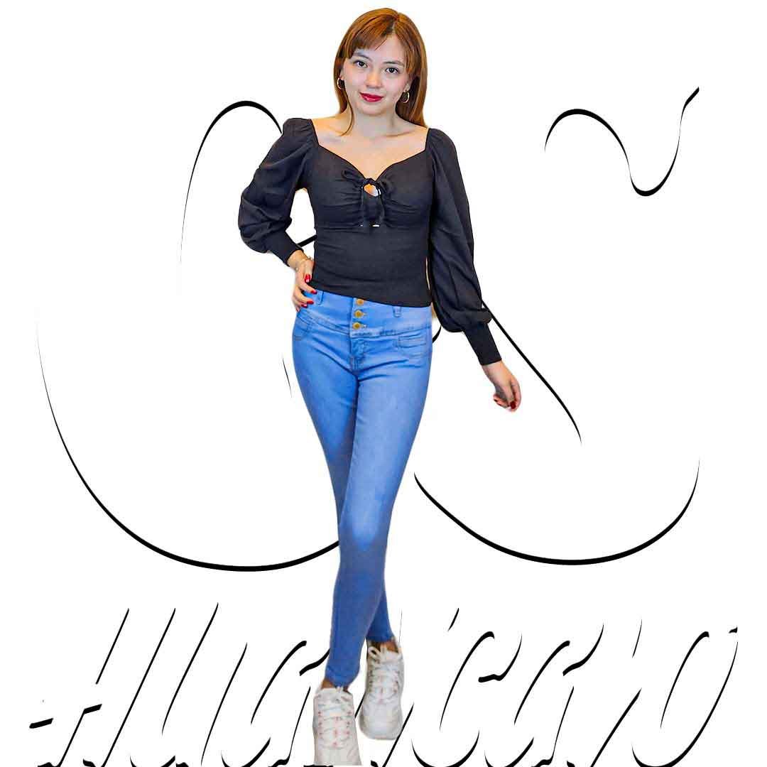 Pantalones Jean Strech Fajero de Mujer con 3 pinzas CyS Huancayo - Imagen 3