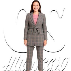 Outfit Semi Formal 2 Piezas Blaizer y Pantalones a Cuadros