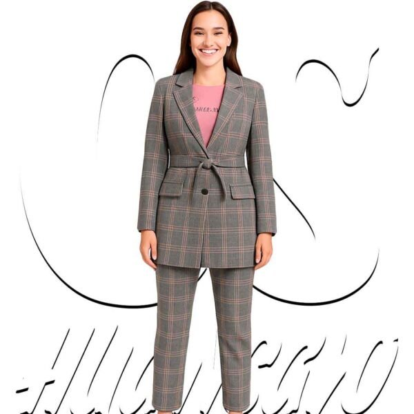 Outfit Semi Formal 2 Piezas Blaizer y Pantalones a Cuadros