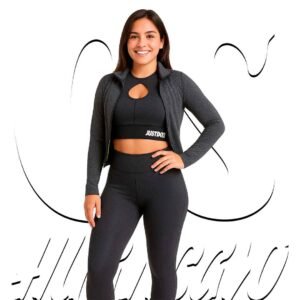 Outfit Deportivo 3 piezas Casaca Top y Leggin