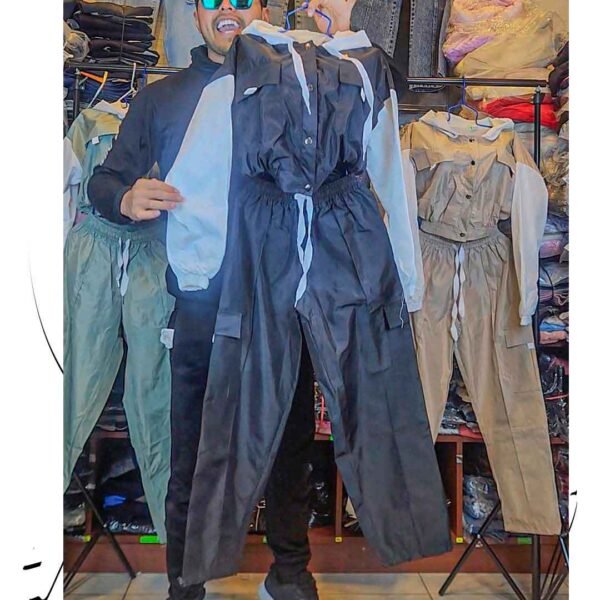 Conjunto Buzo Tela Mojada Casaca y Pantalón Baggy - Imagen 7