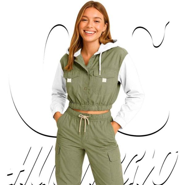 Conjunto Buzo Tela Mojada Casaca y Pantalón Baggy
