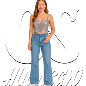 Outfit Fiestero 2 piezas Top y Pantalón sirena