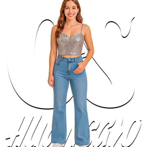 Outfit Fiestero 2 piezas Top y Pantalón sirena
