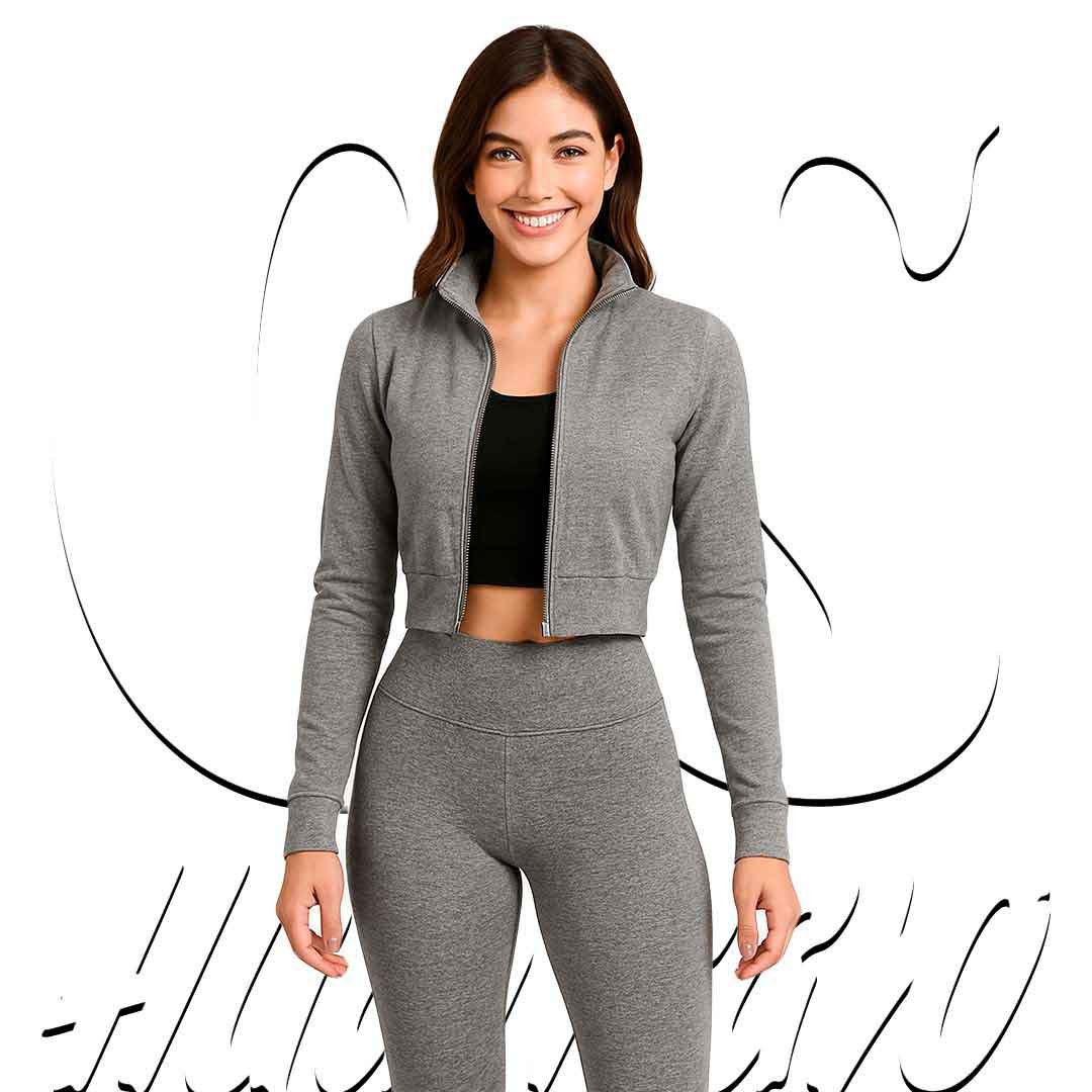 Conjunto de Buzo 3 piezas Top Casaca Leggin