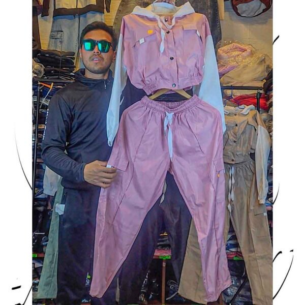 Conjunto Buzo Tela Mojada Casaca y Pantalón Baggy - Imagen 3