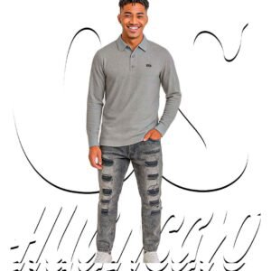 Outfit Casual Informal 2 piezas Polo Cuello Camisa y Jean Baagy