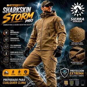 Conjunto Táctico Sharkskin Storm Pro impermeable para Outdoor