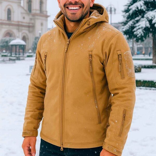 Casaca Softshell Sierra Dorada Cumbre XT de piel de tiburón para exteriores para hombre - Imagen 6