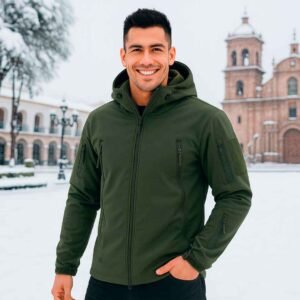 Casaca Softshell Sierra Dorada Cumbre XT de piel de tiburón para exteriores para hombre
