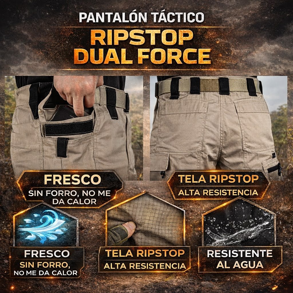 Pantalón Táctico RIPSTOP Dual Force - Imagen 8