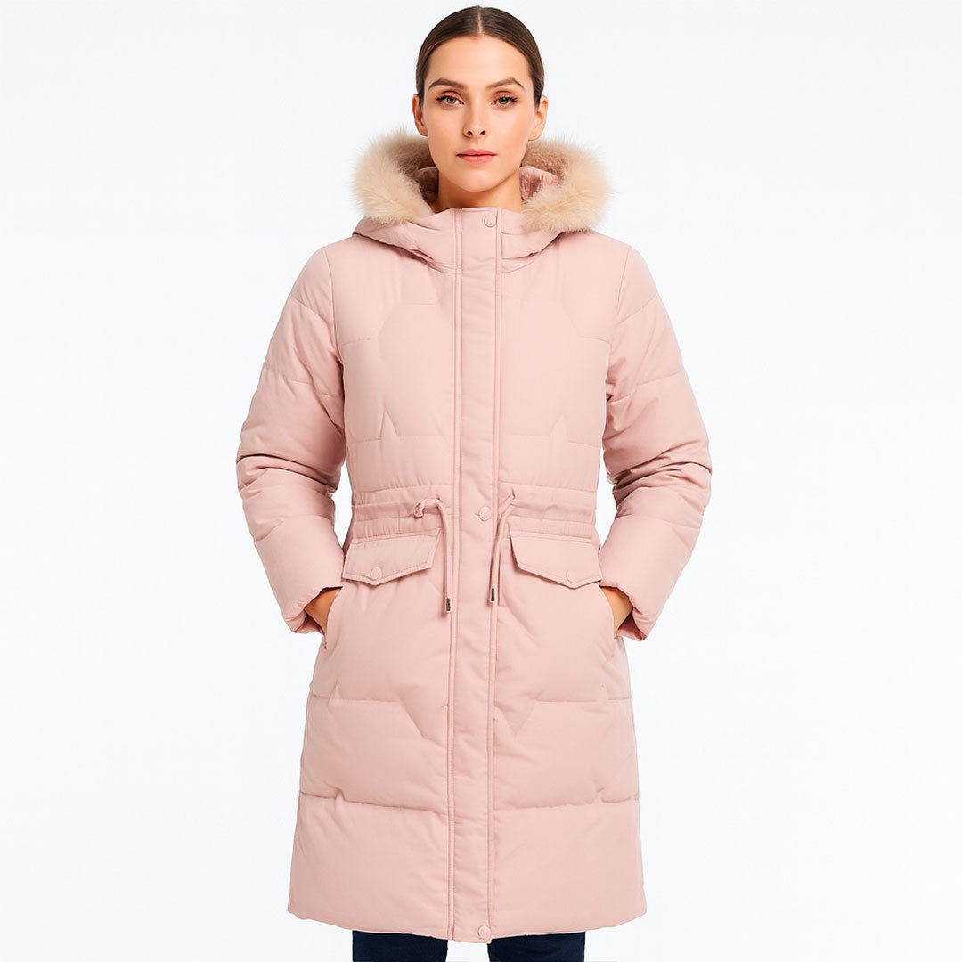 aco Largo Mujer “Arctic Cozy Elegance” – Súper Abrigador con Capucha Desmontable