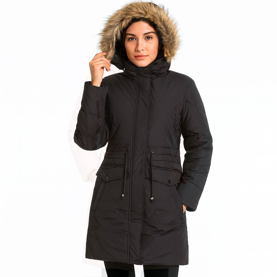 aco Largo Mujer “Arctic Cozy Elegance” – Súper Abrigador con Capucha Desmontable - Imagen 2