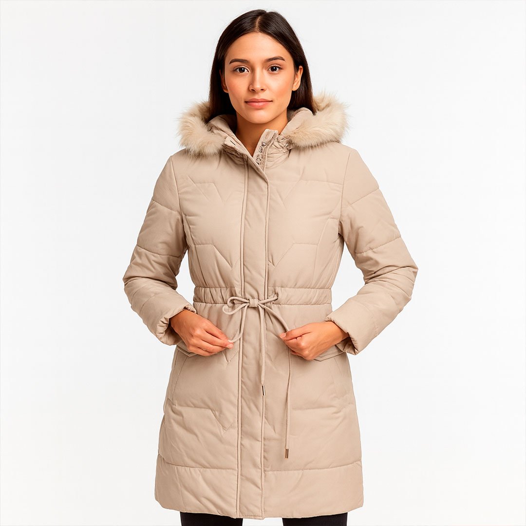 aco Largo Mujer “Arctic Cozy Elegance” – Súper Abrigador con Capucha Desmontable - Imagen 8