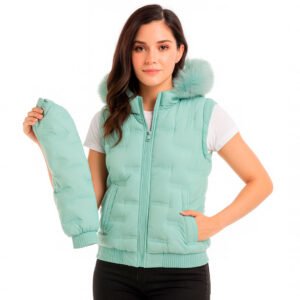 Casaca Mujer Convertible “Cozy Glam 2 en 1” – Impermeable con Peluche Desmontable