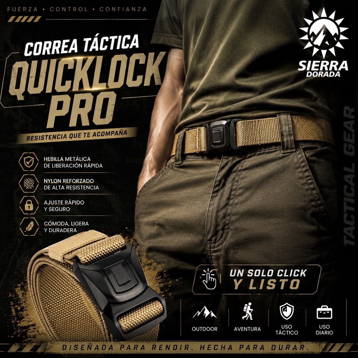 Correa Táctica Quick Lock Pro