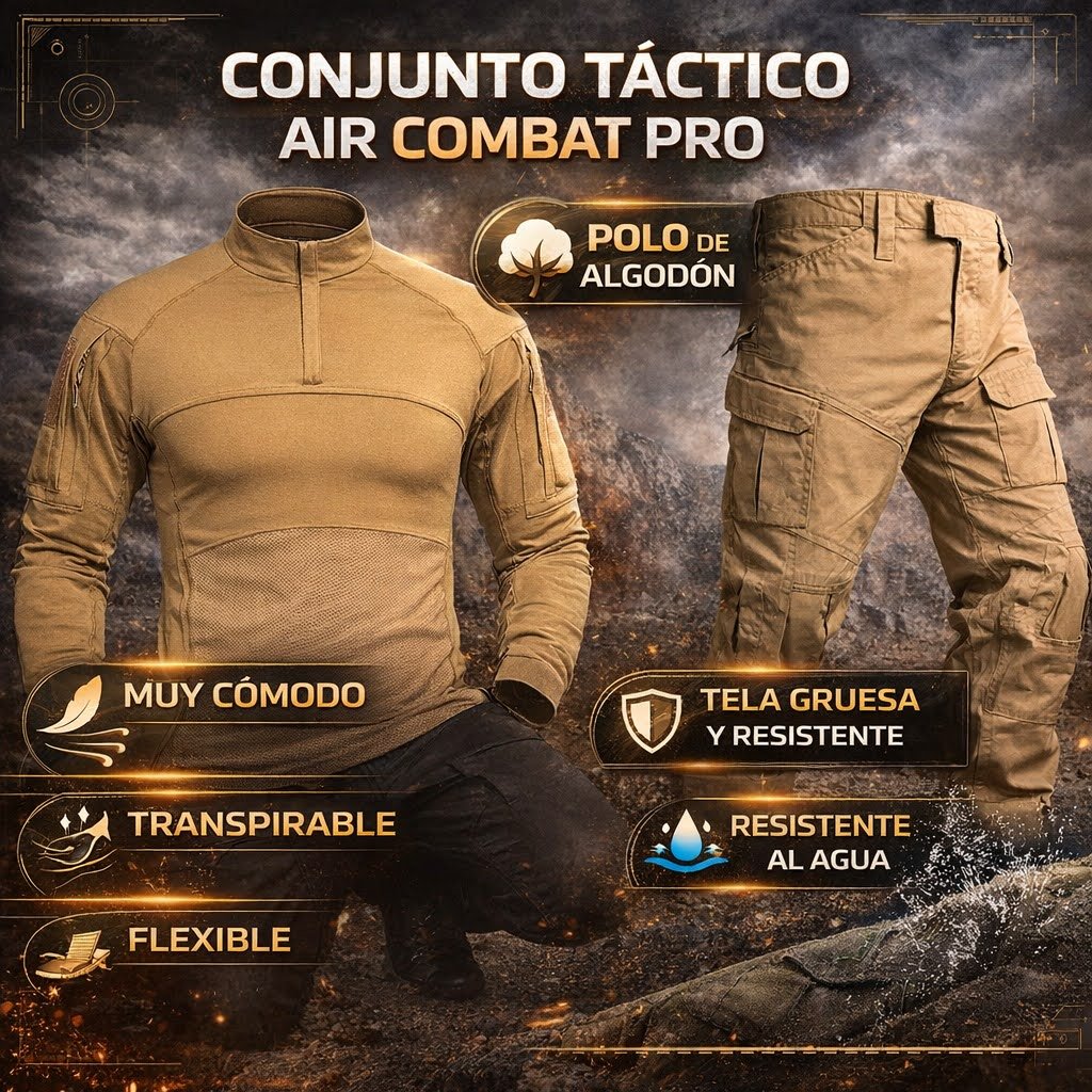 Conjunto Táctico Air Combat Pro Ripstop 2 Piezas - Imagen 3