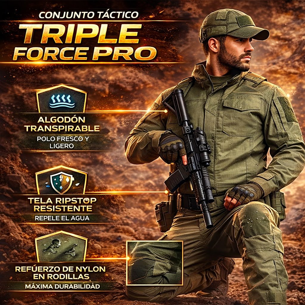 Conjunto Táctico Triple Force Pro 3 Piezas Ripstop - Imagen 3