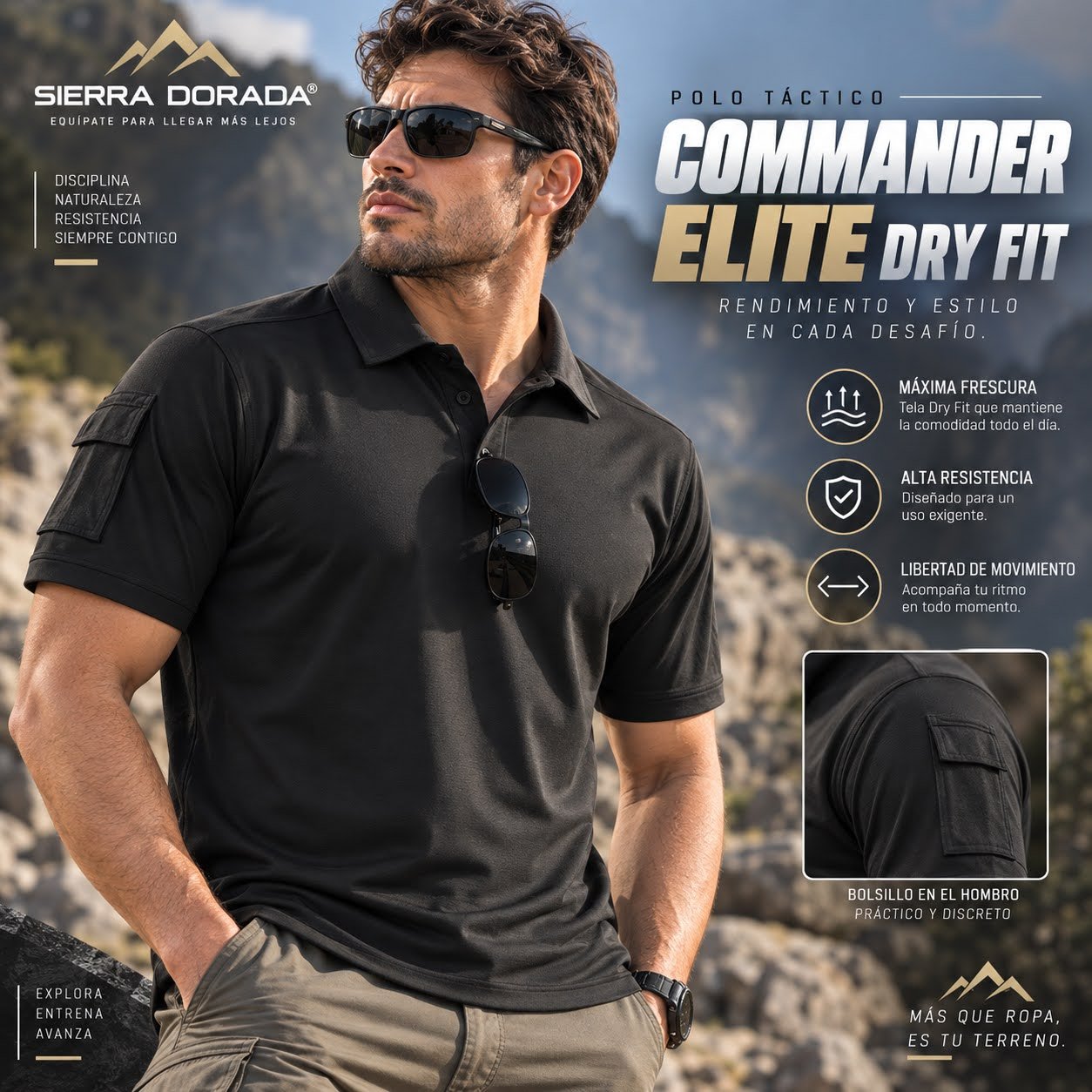 Polo Táctico Commander Elite Dry Fit