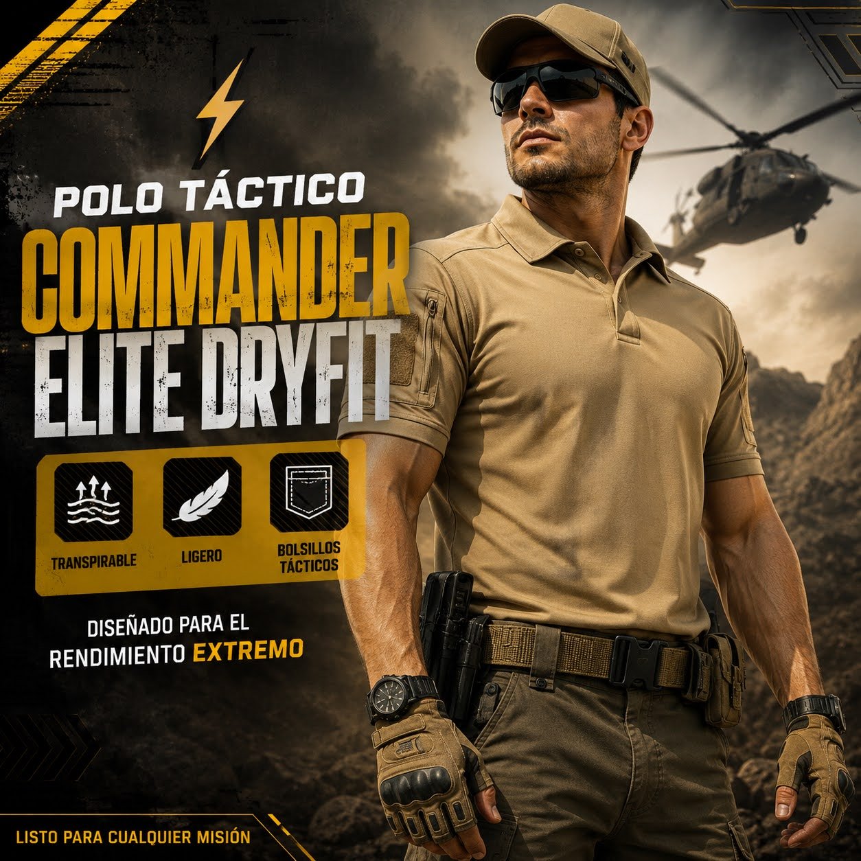 Polo Táctico Commander Elite Dry Fit