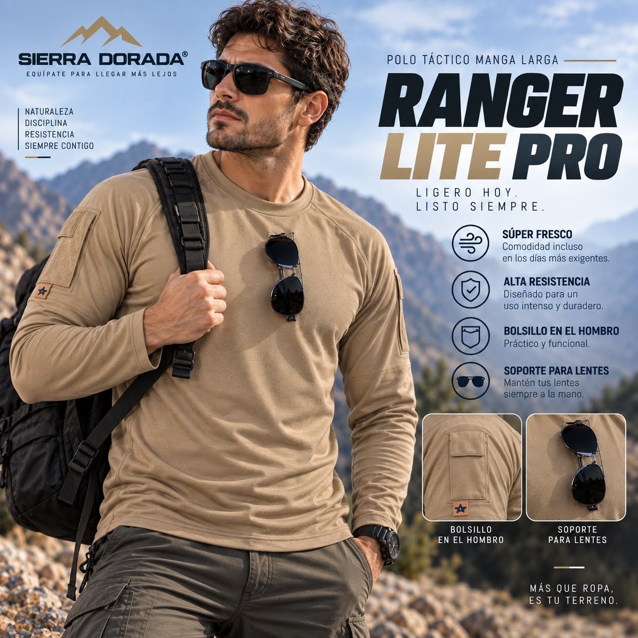 Polo Táctico Ranger Light Pro Manga Larga