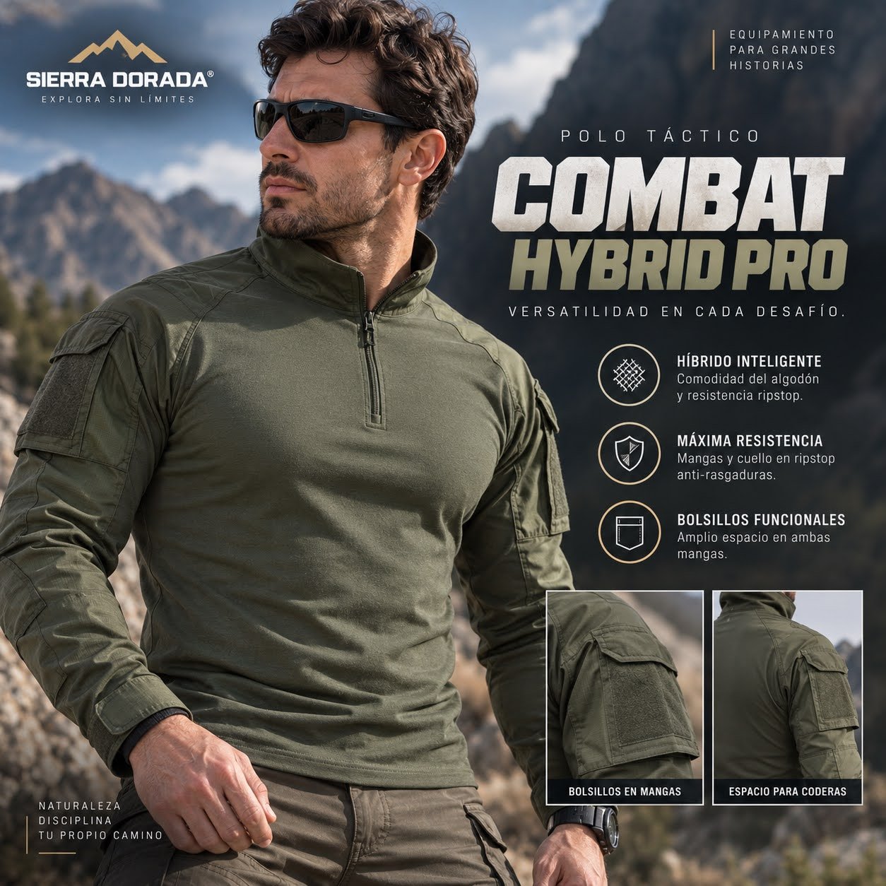 Polo Táctico Combat Hybrid Pro Ripstop