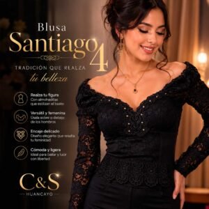 Blusa Santiago 4 para Mujer – Encaje Elegante, Copas con Almohadillas y Diseño Off Shoulder