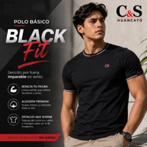 Polo Básico Slim Fit para Hombre de Algodón Premium, Cuello Redondo, Casual, Fresco y Moderno