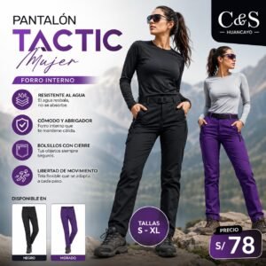 Pantalón Táctico para Mujer con Forro Interno – Impermeable y Abrigador