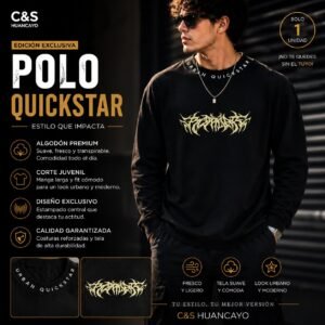 Polo Manga Larga para Hombre Algodón Premium, Diseño Urbano Moderno