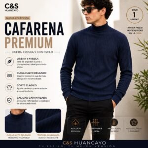 Cafarena Premium | Polo de Cuello Alto de Algodón para Hombre