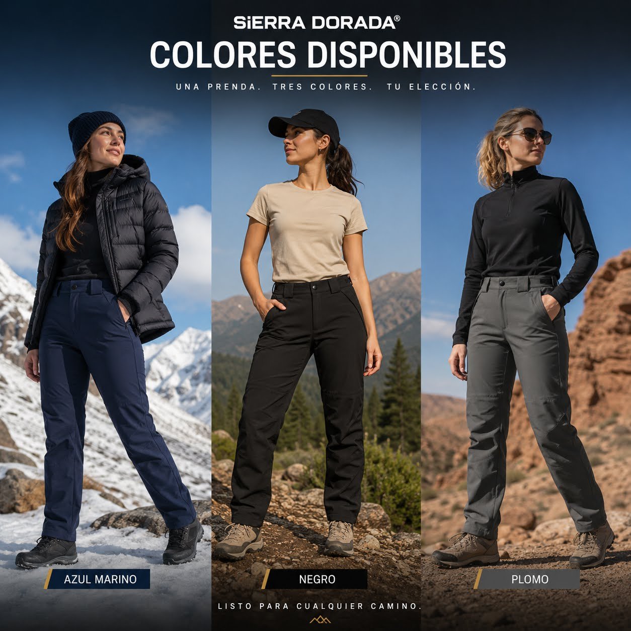 Pantalón Táctico Sierra Dorada® Andes 2 en 1 – Forro Térmico Removible para Mujer - Imagen 2