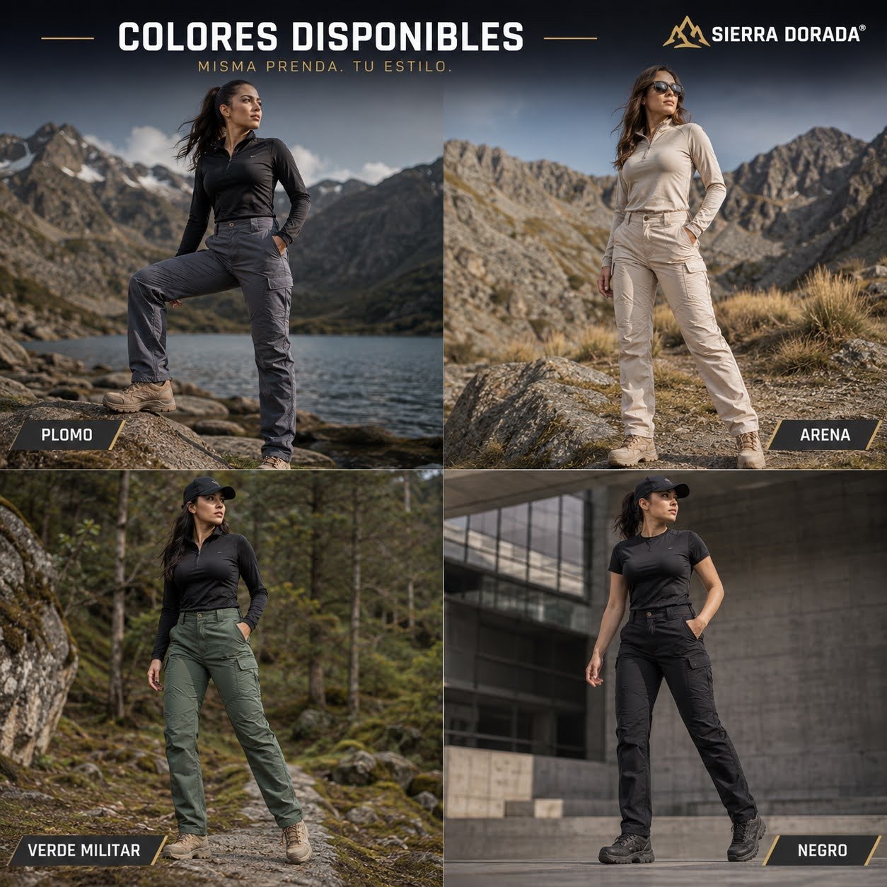 Pantalón Táctico Sierra Dorada® Alta – Stretch Repelente al Agua para Mujer - Imagen 2