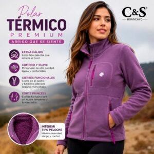 Casaca Polar Térmica Premium para Mujer con Interior de Peluche
