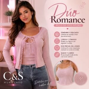 Polo Dúo Romance para Mujer de Dos Piezas con Encaje