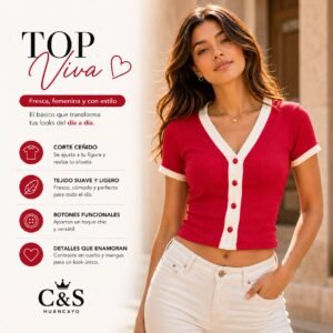 Top Viva con Botones para Mujer