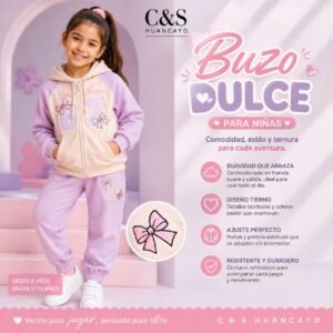 Conjunto de Buzo Dulce con Capucha para Niña