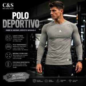 Polo Performance para Hombre Manga Larga Deportivo