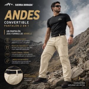 Pantalón Táctico Convertible a Short Andes 2 en 1 – Sierra Dorada®
