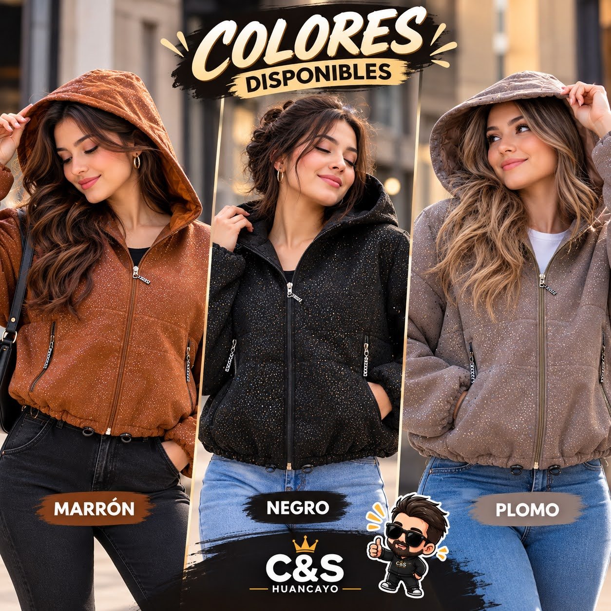 Casaca Brillo Urbano para Mujer con Capucha y Bolsillos con Cierre - Imagen 2