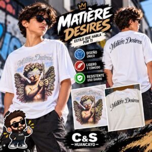 Polo Mattere Desires Oversize para Varón con Estampado Frontal y Posterior